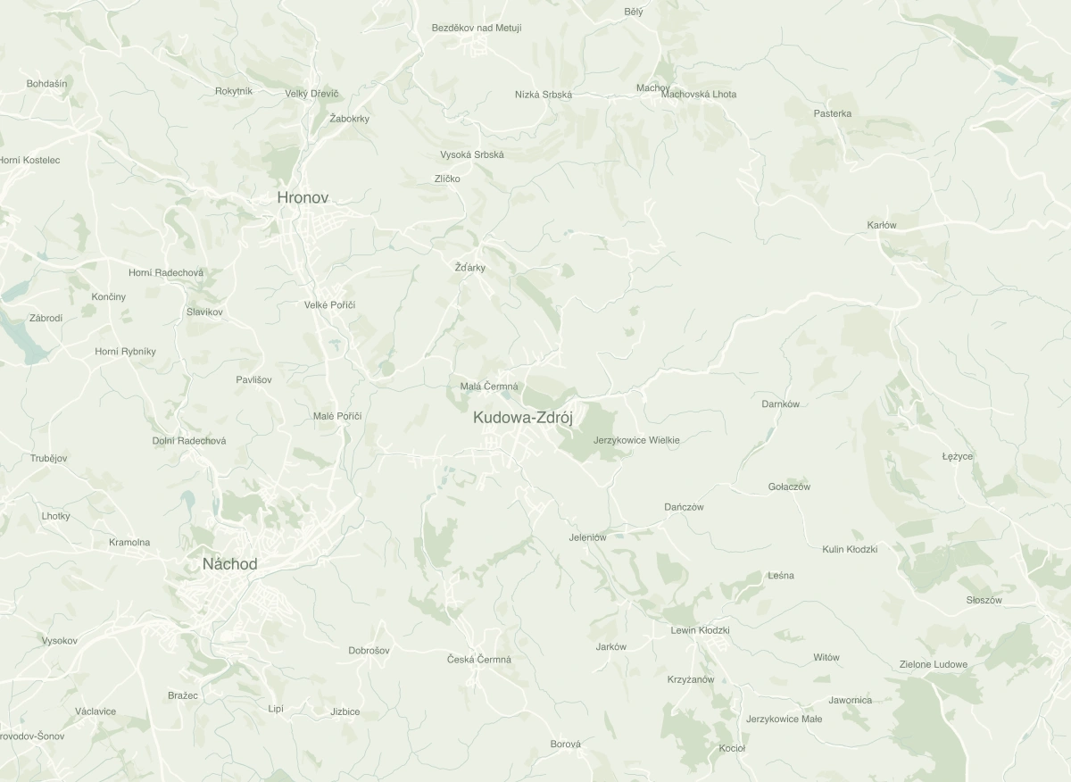 Mapa okolic Kudowy-Zdroju